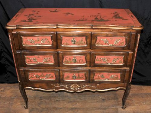 Antique Chest Drawers Commode Chinese Lacquer