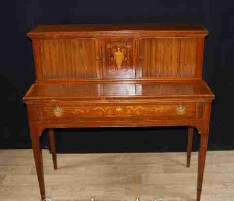 Antique Edwardian Desk Writing Table - Mahogany Sheraton