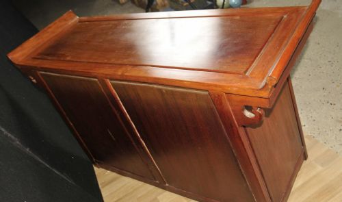 fig 1. Pair Antique Chinese Tables - Mahogany Sideboards