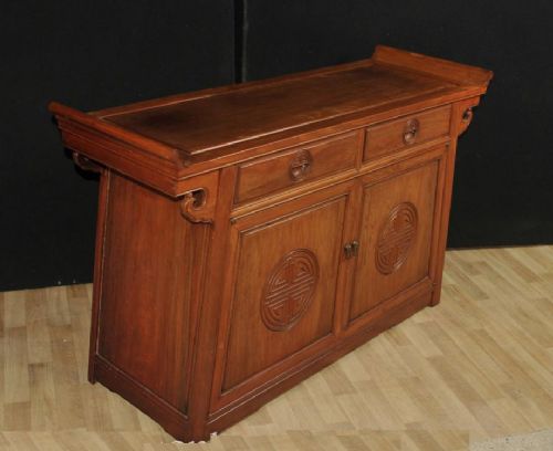 fig 3. Pair Antique Chinese Tables - Mahogany Sideboards