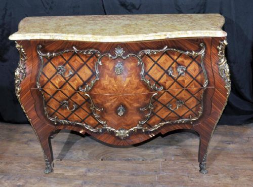 French Bombe Chest of Drawers - Antique Commode Circa 1880
