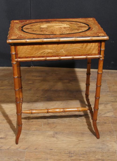 Antique Regency Table = Ladies Work Box Brighton Pavillion