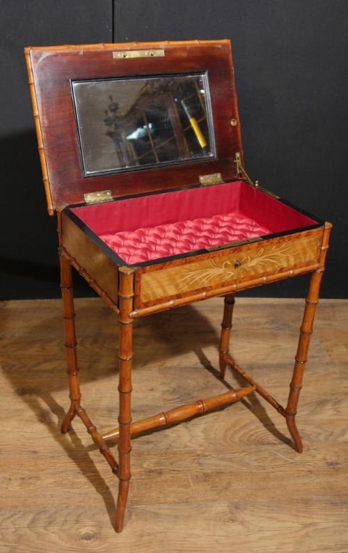 fig 2. Antique Regency Table = Ladies Work Box Brighton Pavillion