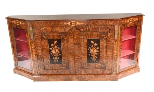 Victorian Credenza Walnut Sideboard Cabinet 1880