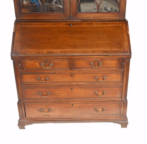 GEORGE III BUREAU BOOKCASE ANTIQUE 1790 - ADDITIONAL PHOTO 2