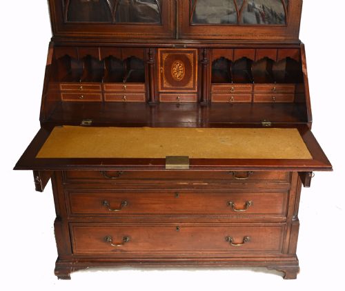 GEORGE III BUREAU BOOKCASE ANTIQUE 1790 - ADDITIONAL PHOTO 5