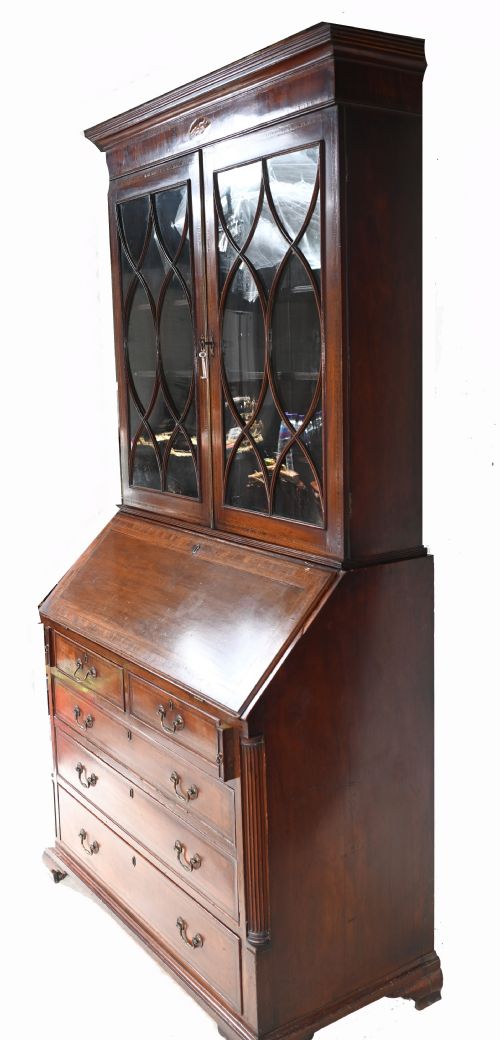 GEORGE III BUREAU BOOKCASE ANTIQUE 1790 - ADDITIONAL PHOTO 11