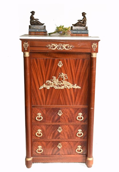 French Empire Cocktail Cabinet Drinks Chest 1920