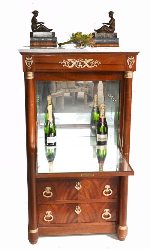 fig 1. French Empire Cocktail Cabinet Drinks Chest 1920