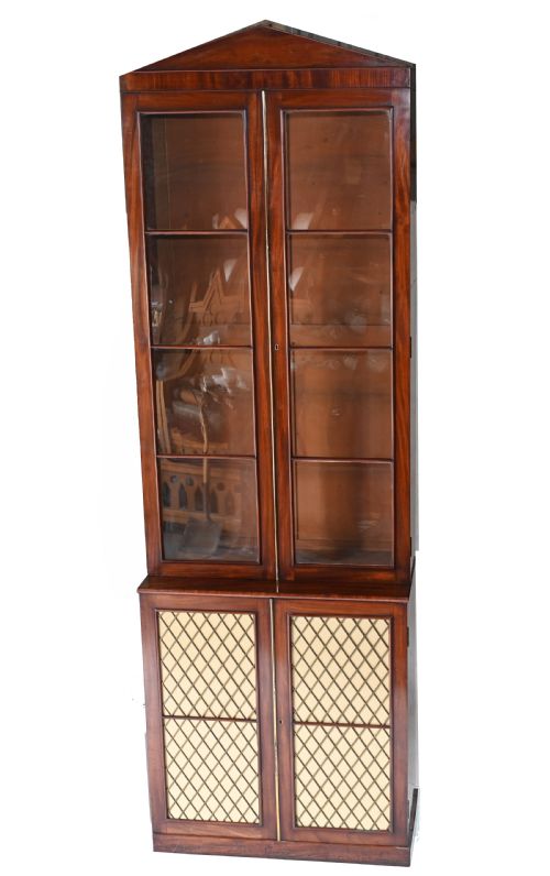 fig 1. Pair Regency Library Bookcases Display Cabinets 1820
