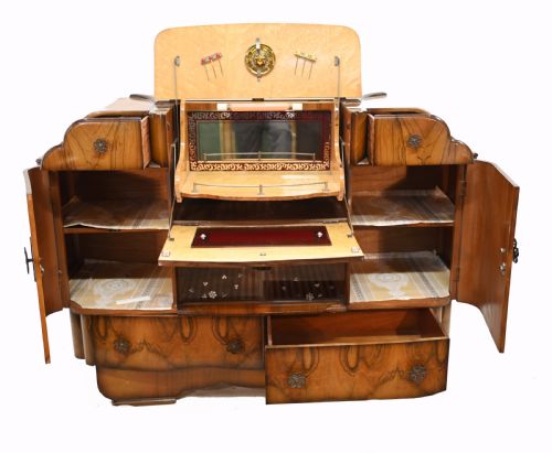 fig 2. Period Art Deco Cocktail Cabinet Vintage Drinks Chest 1930