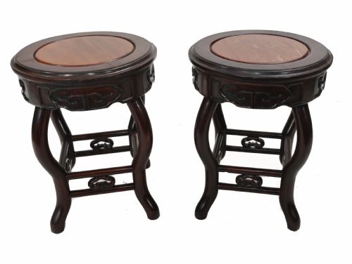 Chinese Pedestal Stands Harwood Antique Tables