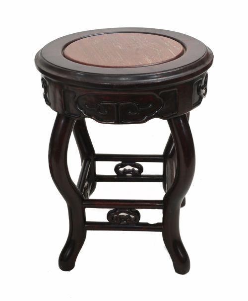 fig 1. Chinese Pedestal Stands Harwood Antique Tables