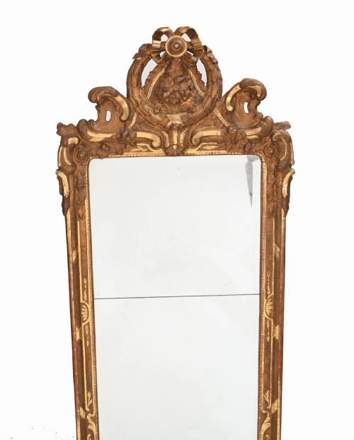 fig 1. Antique French Pier Mirror Gilt 1860