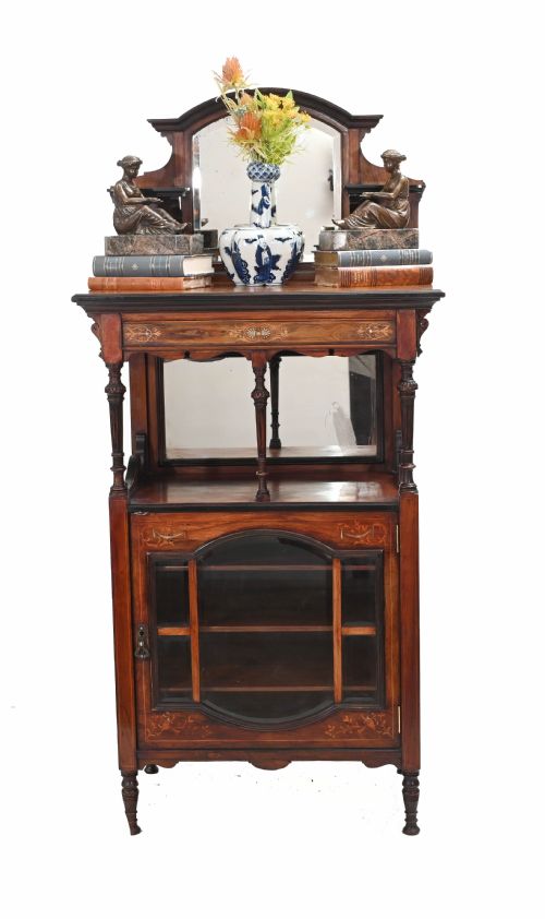 Edwardian Music Cabinet Rosewood 1910 Inlay