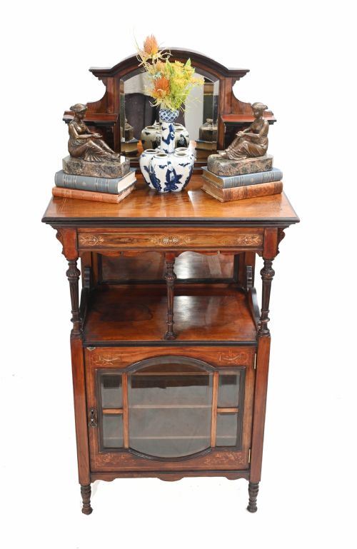 fig 1. Edwardian Music Cabinet Rosewood 1910 Inlay