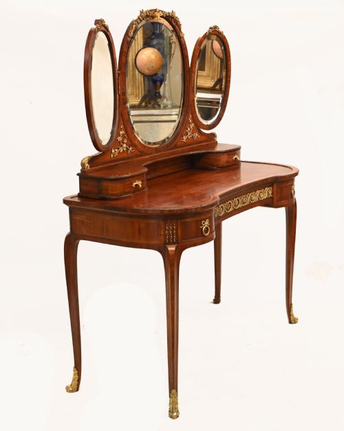 FRENCH DRESSING TABLE MIRROR SET BEDROOM FURNITURE 1920 - ADDITIONAL PHOTO 7
