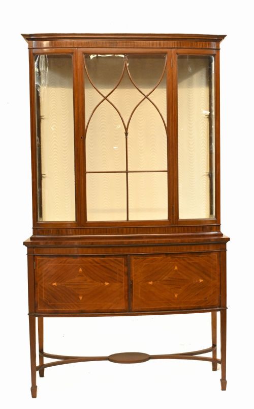 Antique Display Cabinet Mahogany Maple and Co 1920