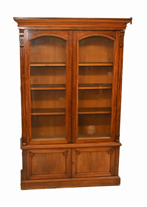 VICTORIAN LIBRARY BOOKCASE DISPLAY CABINET MAHOGANY 1840