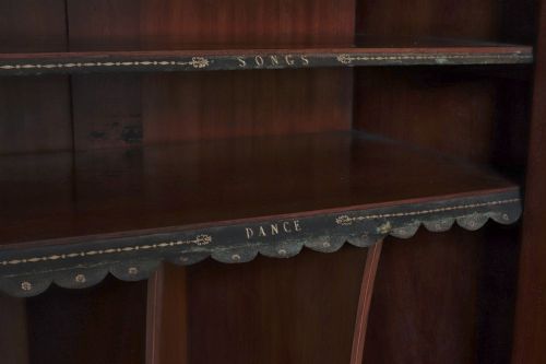 fig 1. Victorian Music Cabinet Walnut Antique 1890