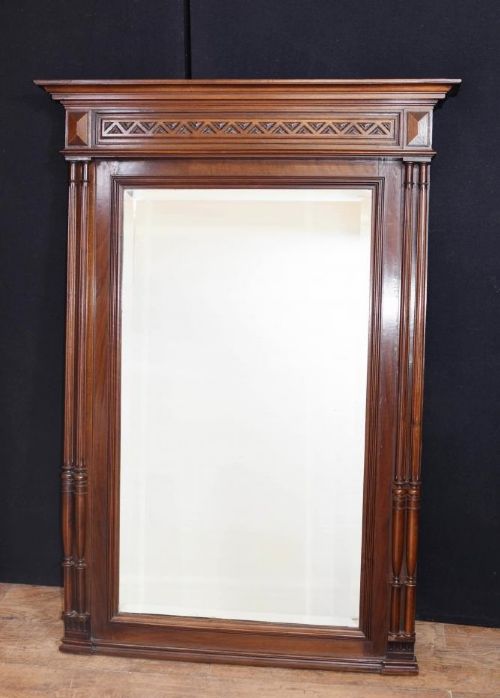 fig 1. Antique Regency Mahogany Pier Mirror