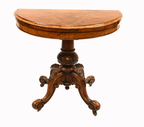 Victorian Card Table Walnut Games Tables 1860