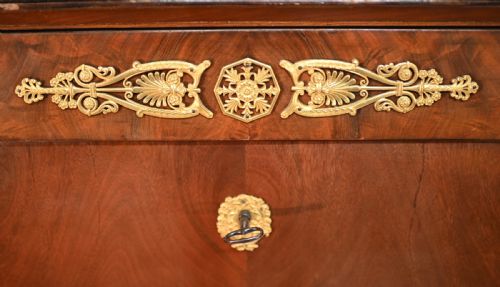 FRENCH EMPIRE ESCRITOIRE CHEST DESK 1880 MAHOGANY - ADDITIONAL PHOTO 1