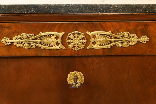 FRENCH EMPIRE ESCRITOIRE CHEST DESK 1880 MAHOGANY - ADDITIONAL PHOTO 5