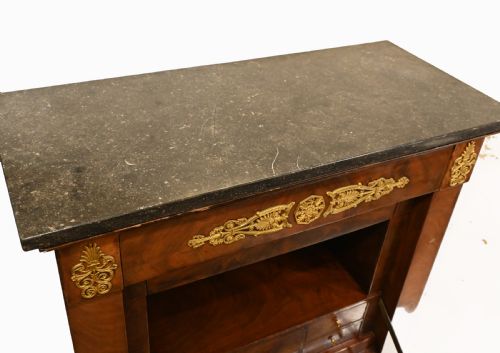 FRENCH EMPIRE ESCRITOIRE CHEST DESK 1880 MAHOGANY - ADDITIONAL PHOTO 10