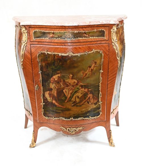 fig 1. French Painted Side Cabinet Vernis Martin 1890