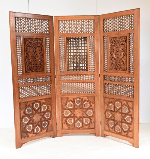 Damascan Inlay Screen Room Divider Arabic 1930s
