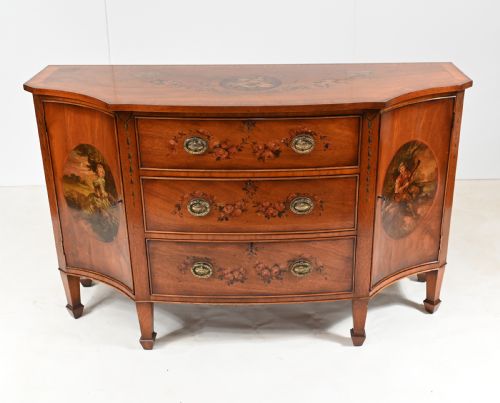 Edwardian Painted Sideboard Breakfront Server Walnut
