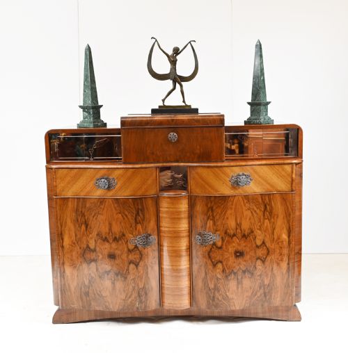 fig 1. Art Deco Cocktail Cabinet Vintage 1930s Drinks Chest
