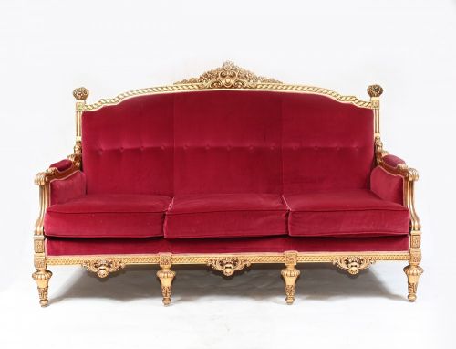 French Empire Sofa Giltwood Couch Seat