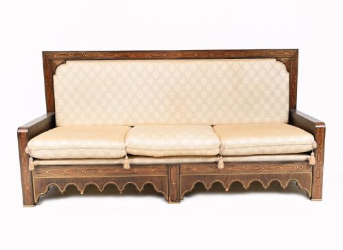 fig 1. Islamic Settee and Arm Chair Suite Boulle Inlay Couch