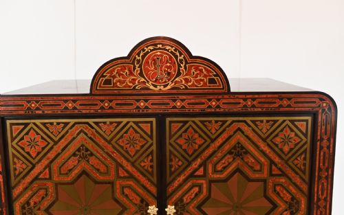 fig 1. Boulle Cabinet Inlay Chest Islamic Closet 1930