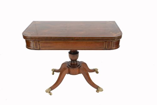 fig 1. Regency Card Table Antique Mahogany Games 1820