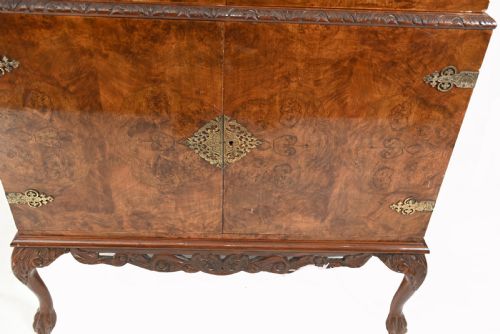 ART DECO COCKTAIL CABINET EPSTEIN DRINKS CHEST WALNUT 1930 - ADDITIONAL PHOTO 4