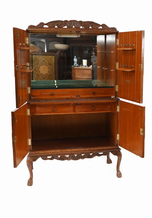 ART DECO COCKTAIL CABINET EPSTEIN DRINKS CHEST WALNUT 1930 - ADDITIONAL PHOTO 5