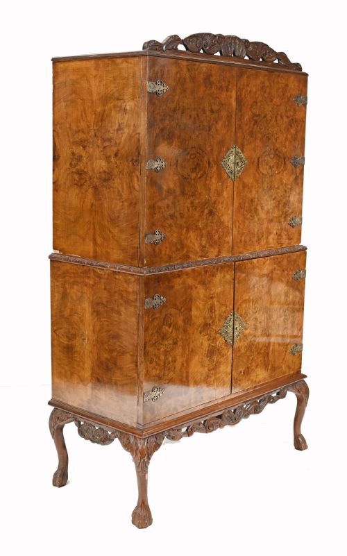 ART DECO COCKTAIL CABINET EPSTEIN DRINKS CHEST WALNUT 1930 - ADDITIONAL PHOTO 8