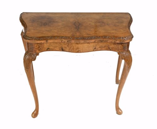 fig 1. Antique Games Table by Epstein and Co - Walnut Card Tables