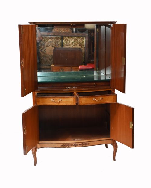 EPSTEIN DECO DRINKS CABINET WALNUT COCKTAIL CHEST 1930 - ADDITIONAL PHOTO 5