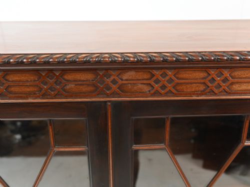 fig 1. Chippendale Cabinet Mahogany Breakfront Glass Fronted