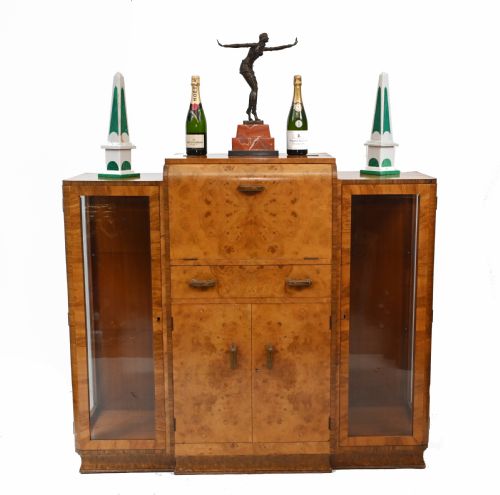 fig 1. 1930s Art Deco Cocktail Cabinet Vintage Furniture