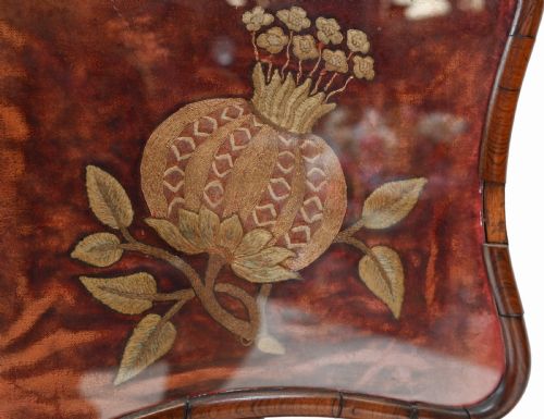 PAIR REGENCY POLE SCREENS FIRE NEEDLEPOINT TAPESTRY 1830 - ADDITIONAL PHOTO 2