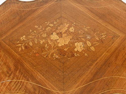 FRENCH DESK EMPIRE CENTRE TABLE MARQUETRY INLAY - ADDITIONAL PHOTO 2