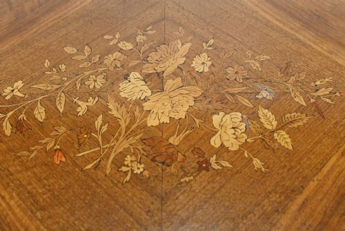 FRENCH DESK EMPIRE CENTRE TABLE MARQUETRY INLAY - ADDITIONAL PHOTO 4