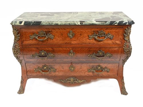 Empire Bombe Commode French Antique Chest Drawers 1880