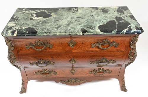 fig 1. Empire Bombe Commode French Antique Chest Drawers 1880