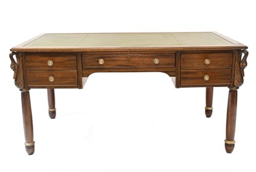Napoleon III French Desk Antique Bureau Plat 1890